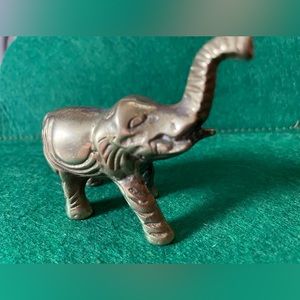 Vintage Brass Elephant Mini Figurine Statue Animal Figurines Gift collectibles